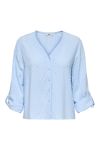 JDY - Bluse - Diana Life 7/8 Dobby Shirt - Kentucky Blue
