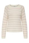 Jdy - Strik - Ellen L/S Oneck Raglan Pullover - Cloud Dancer/Light Lilac
