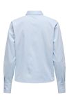 JDY - Skjorte - Flora L/S Embroidery Shirt - Cashmere Blue