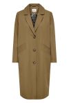 JDY - Jakke - JDY Enya Long Coat - Malt Ball/ Leopard AOP Lining