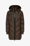 JDY - Jakke - JDY Skylar Padded Hood Jacket - Chocolate Brown