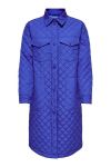 JDY - Jakke - JDY Jennifer Quilt Long Shacket - Dazzling Blue