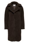 JDY - Jakke - JDY Legacy Long Sherpa Coat - Chocolate Brown