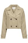 JDY - Jakke - JDY Nellie Linen Mix Short Jacket - Pale Khaki