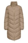 JDY - Jakke - JDY New Finno Long Padded Jacket - Beaver Fur/Light Gold Zip