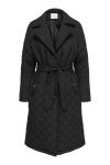 JDY - Jakke - Tora Long Quilt Trenchcoat - Black