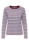 JDY - Bluse - JDY Pisa LS Print Top - Cashmere Blue/Chelsea Stripe Heart