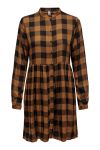 JDY - Kjole - Bear L/S Shirt Dress - Black/Leather Brown