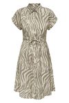 JDY - Kjole - JDY Camille SS Shirt Dress - Sandshell/Vetiver