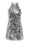 JDY - Kjole - JDY Claire S/L Sequins Halter Dress - Silver