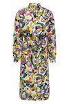 JDY - Kjole - JDY Eva LS Midi Shirt Dress - Cloud Dancer