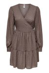JDY - Kjole - Gaucho Life L/S Wrap Dress - Copper Brown