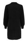 JDY - Kjole - JDY Rue LS High Neck Dress KNT - Black