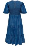 JDY - Kjole - JDY Wendy 2/4 Below Knee Dress - Medium Blue Denim