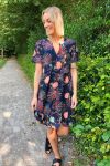 JDY - Kjole - Lion SS Layer Dress - Black/Ethnic Flower