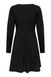 JDY - Kjole - JDY Mekko L/S Pleat Wrap Dress - Black