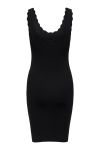 JDY - Kjole - JDY Nanna S/L Scallop Edge Dress - Black
