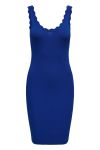 JDY - Kjole - JDY Nanna S/L Scallop Edge Dress - Surf the Web