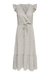 JDY - Kjole - JDY Nolia S/L Midi Dress - Coconut Milk