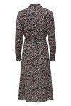 JDY - Kjole - Piper LS Above Calf Dress - Black/Vibrant Small Flower