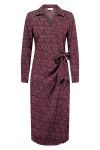 JDY - Kjole - JDY Piper L/S Wrap Dress - Black/Pink