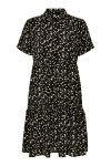 JDY - Kjole - JDY Piper ss Shirt Dress - Black/New Wheat