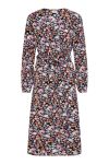 JDY - Kjole - Roxanne LS Wrap Dress - Black/Pastel ABS