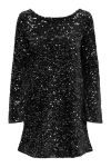 JDY - Kjole - Jdysara L/S Bow Sequins Dress - Black
