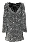 JDY - Kjole - Jdysara L/S Bow Sequins Dress - Silver