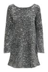 JDY - Kjole - Jdysara L/S Bow Sequins Dress - Silver