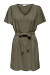 JDY - Kjole - JDY Say S/S Linen Bell Dress - Kalamata 