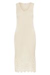 JDY - Kjole - JDY Sun S/L V-Neck Dress - Tapioca