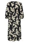 JDY - Kjole - JDY Thilda 3/4 V-Neck Dress - Black/White