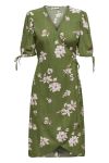 JDY - Kjole - JDY Tori Life S/S Wrap Dress - Cypress