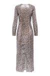 JDY - Kjole - Leona Sequin L/S Long Dress - Brown Rice