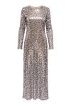 JDY - Kjole - Leona Sequin L/S Long Dress - Brown Rice