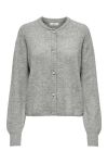 JDY - Cardigan - Jdy Lumi Life L/S Button Cardiga - Medium Grey Melange