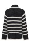 Jdy - Strik - JDY Miley L/S Long Stripe Pullov KNT NOOS - Dark Grey Melange W. BIRCH MEL STRIPES