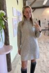 JDY - Kjole - Jdy Nami Life L/S Sparkle Dress - Silver Lining