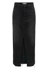 JDY - Nederdel - JDY Bella HW Long Skirt - Black Denim