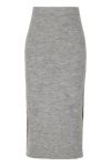 JDY - Nederdel - JDY Libby MW Long Slit Skirt - Medium Grey Melange