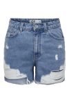 JDY - Shorts - JDY Charlie HW Shorts Dest. - Light Blue Denim