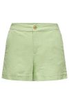 JDY - Shorts - JDY Say Linen HW Fold-Up Shorts - Foam Green
