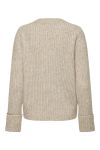 JdY - Strik - JDY Silja L/S O-Neck Short Pullover - Oatmeal Melange