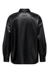 JDY - Skjorte - JDY Alaia L/S Faux Leather Shirt - Black