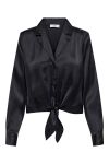 JDY - Skjorte - JDY Althea L/S Knot Shirt - Black