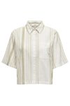 JDY - Skjorte - JDY Dorthea 2/4 Shirt - Eggnog/Beige