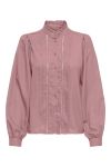 JDY - Skjorte - JDY Gitta L/S Lace Shirt - Woodrose