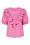 JDY - Skjorte - JDY Claudia 2/4 Shirt - Fuchsia Pink