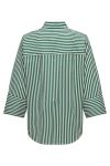 JDY - Skjorte - JDY Liber 3/4 Loose Shirt - Cloud Dancer/Green